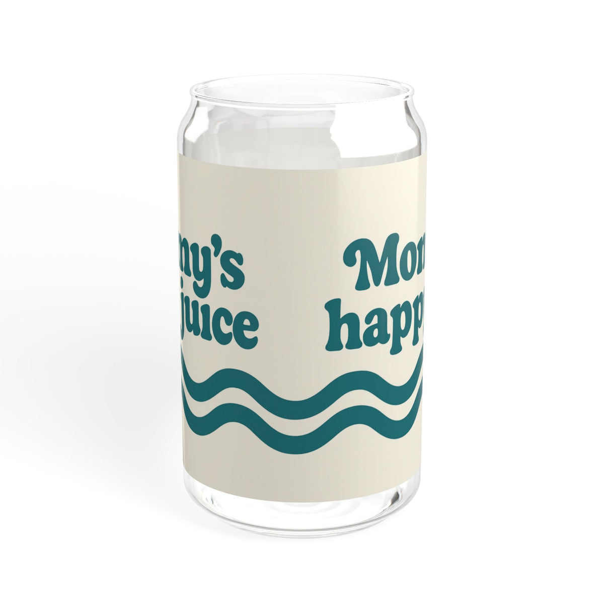 Mommy’s Happy Juice — 16oz Sipper Glass, Optional Lid & Straw