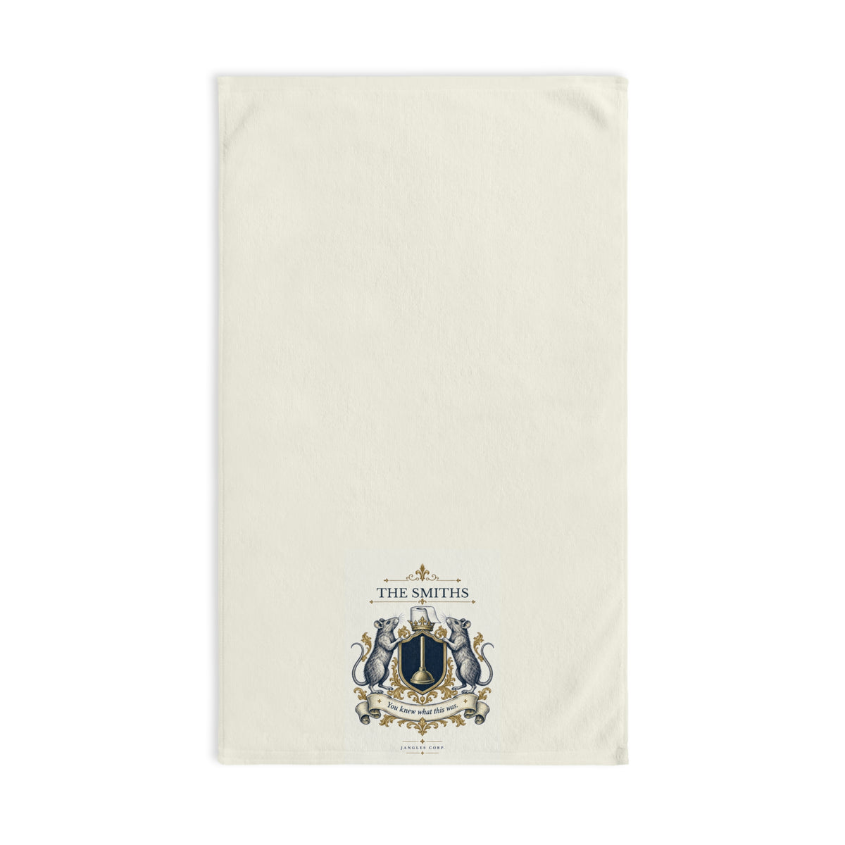 Personalized Heraldic Rats Hand Towel