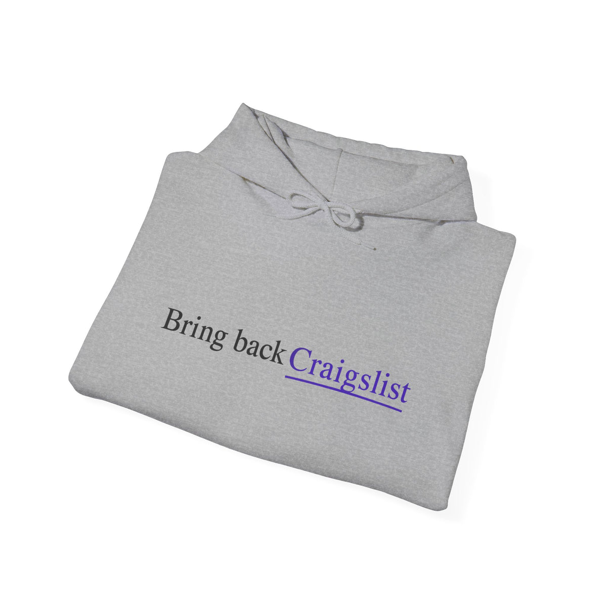Hoodie - "Bring Back Craigslist" Minimalist Retro Logo Pullover