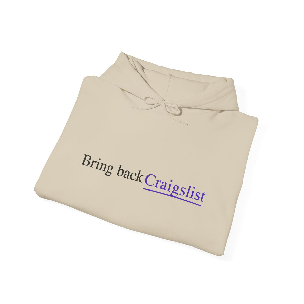 Hoodie - "Bring Back Craigslist" Minimalist Retro Logo Pullover