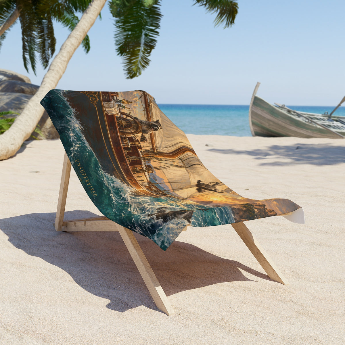 Unsupervised — Raccoon Yacht Beach Towel