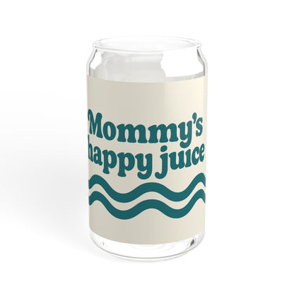 Mommy’s Happy Juice — 16oz Sipper Glass, Optional Lid & Straw