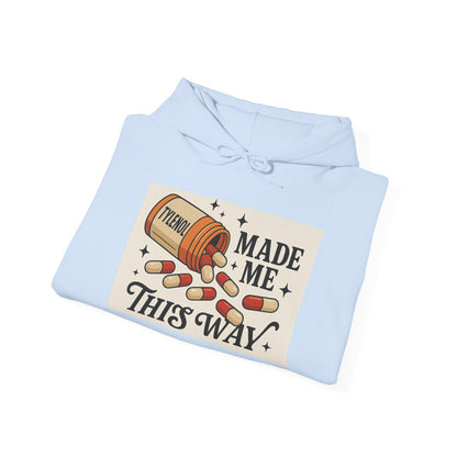 Tylenol Made Me This Way — Vintage Pill Graphic Hoodie