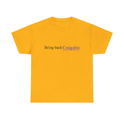 Bring Back Craigslist T‑Shirt — Retro Internet Logo Tee