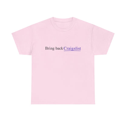 Bring Back Craigslist T‑Shirt — Retro Internet Logo Tee