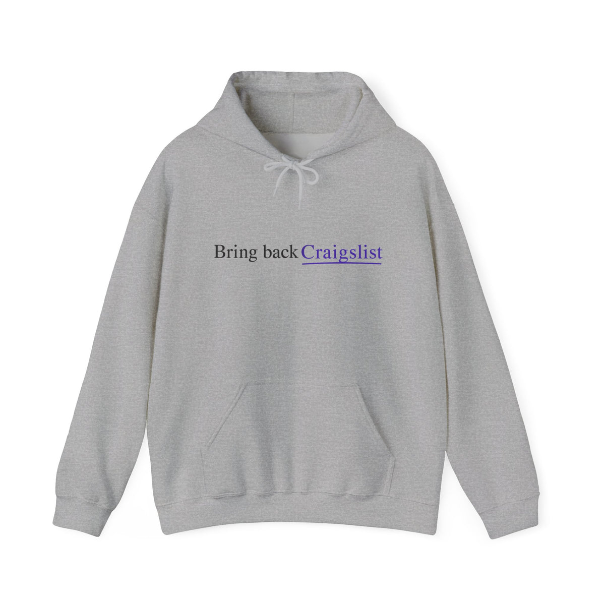 Hoodie - "Bring Back Craigslist" Minimalist Retro Logo Pullover