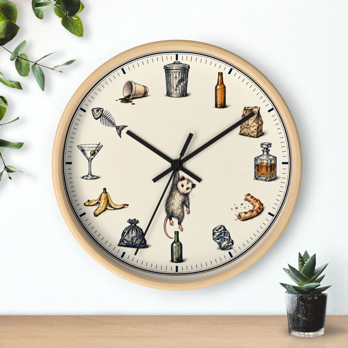 Hanging In There — Possum Wall Clock