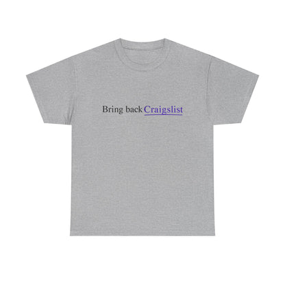 Bring Back Craigslist T‑Shirt — Retro Internet Logo Tee