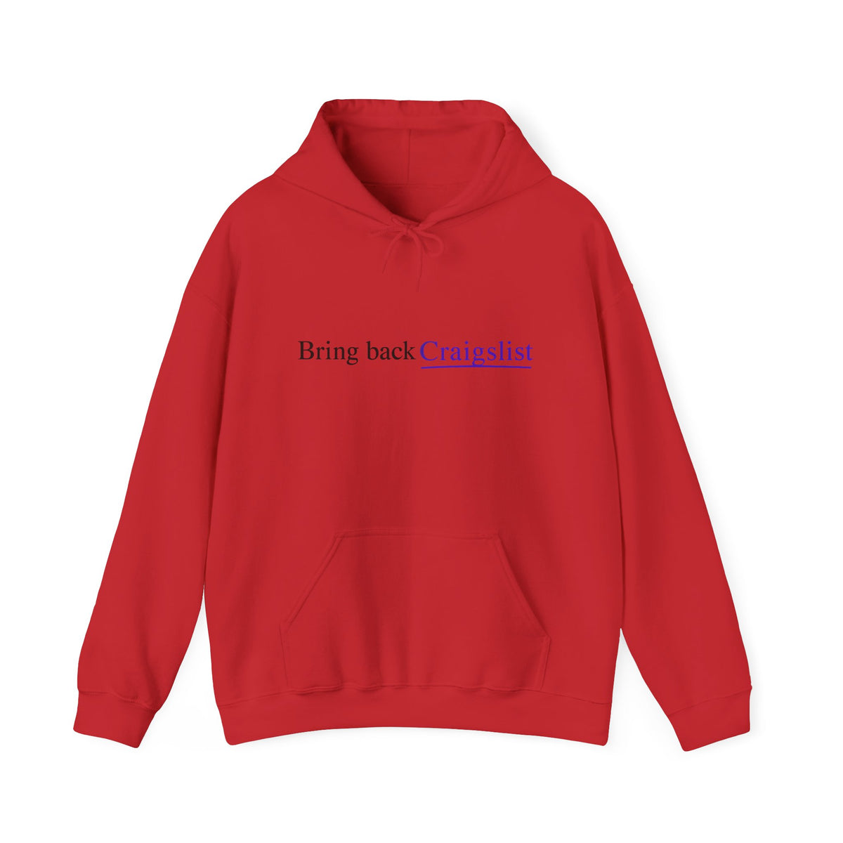 Hoodie - "Bring Back Craigslist" Minimalist Retro Logo Pullover