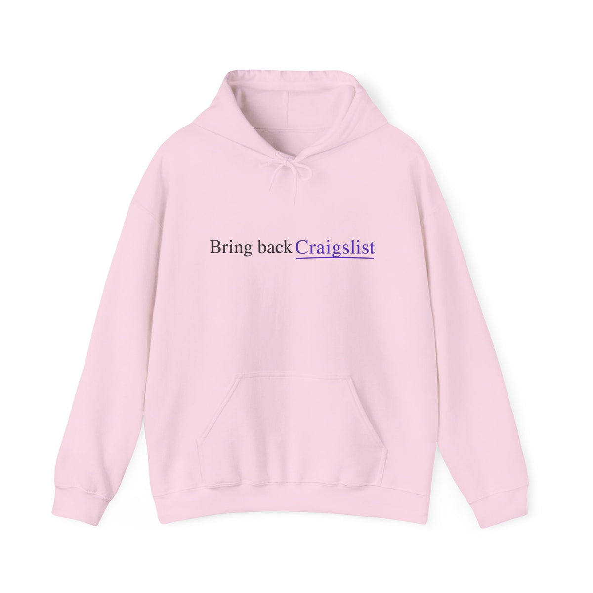 Hoodie - "Bring Back Craigslist" Minimalist Retro Logo Pullover