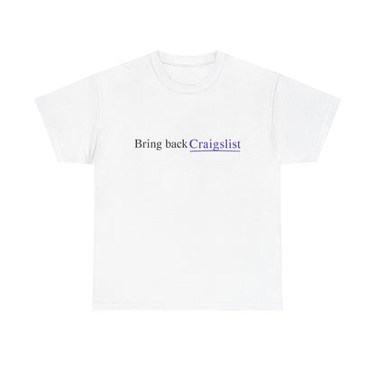 Bring Back Craigslist T‑Shirt — Retro Internet Logo Tee