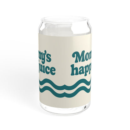 Mommy’s Happy Juice — 16oz Sipper Glass, Optional Lid & Straw