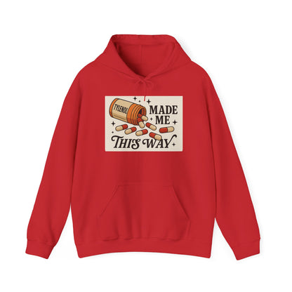 Tylenol Made Me This Way — Vintage Pill Graphic Hoodie