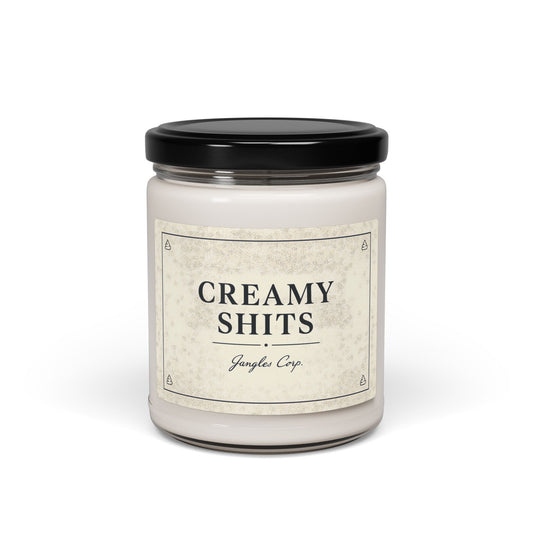 Creamy Shits Scented Soy Candle — 9oz Novelty Bathroom Candle