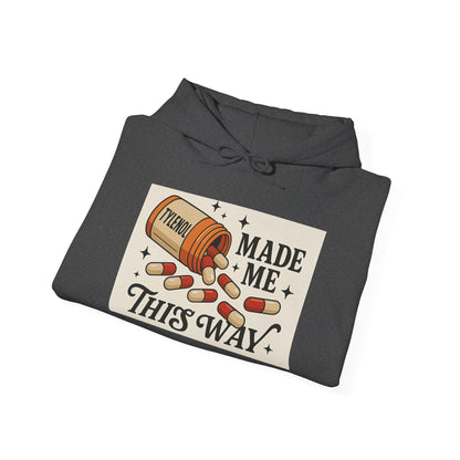 Tylenol Made Me This Way — Vintage Pill Graphic Hoodie