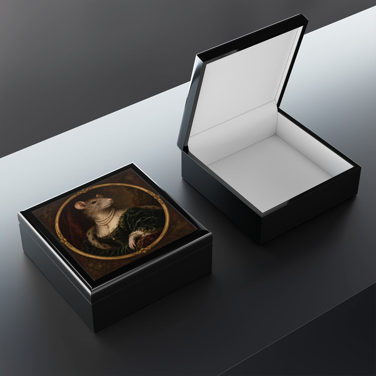 The Inheritance — Rat Portrait Jewelry Box