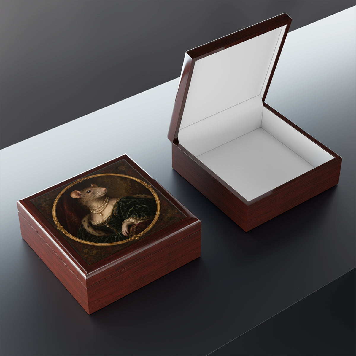 The Inheritance — Rat Portrait Jewelry Box
