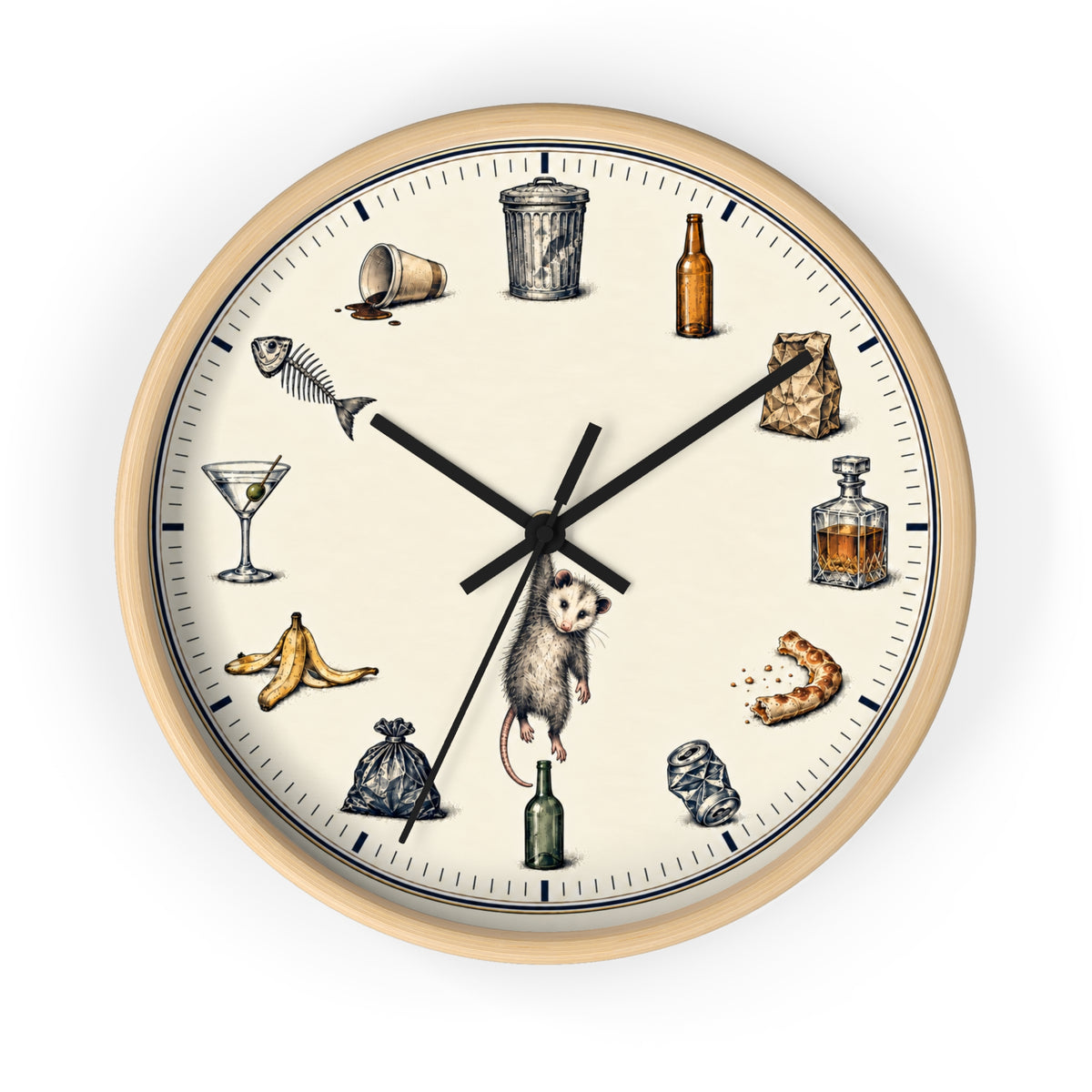 Hanging In There — Possum Wall Clock