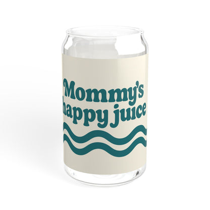 Mommy’s Happy Juice — 16oz Sipper Glass, Optional Lid & Straw