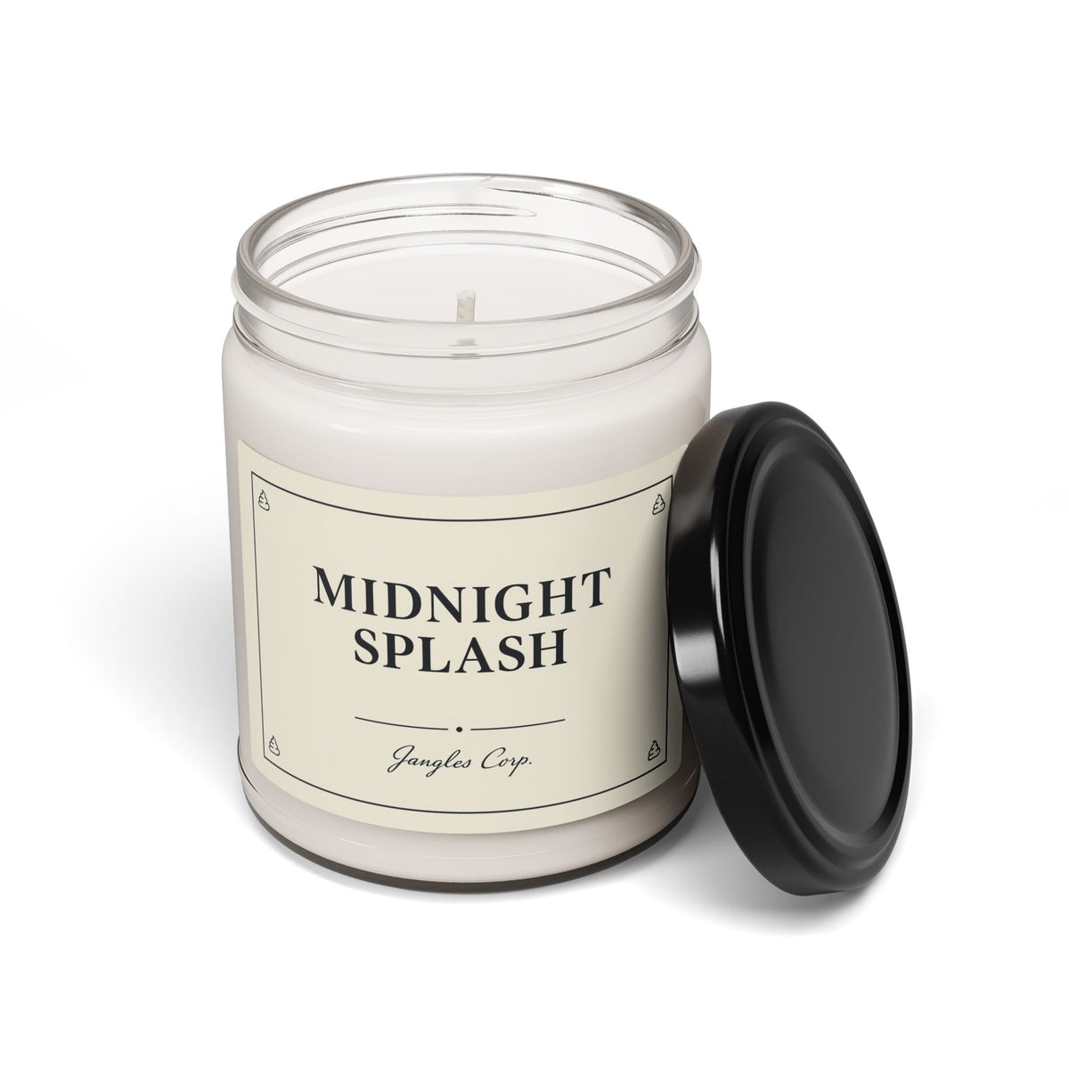 Midnight Splash Scented Soy Candle — 9oz Novelty Bathroom Candle