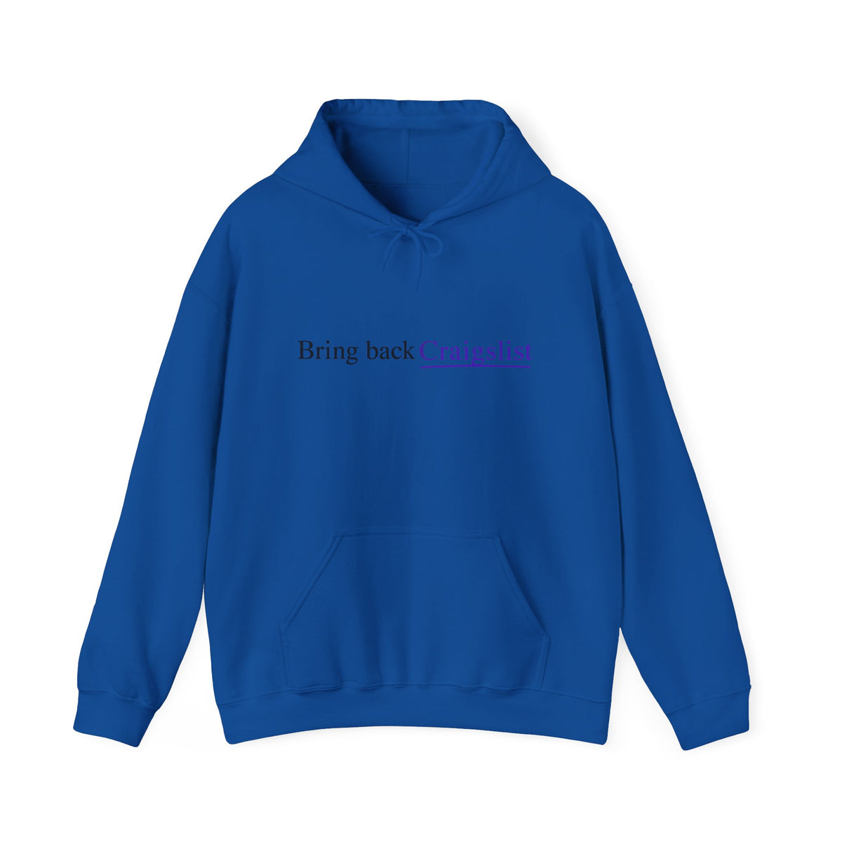 Hoodie - "Bring Back Craigslist" Minimalist Retro Logo Pullover