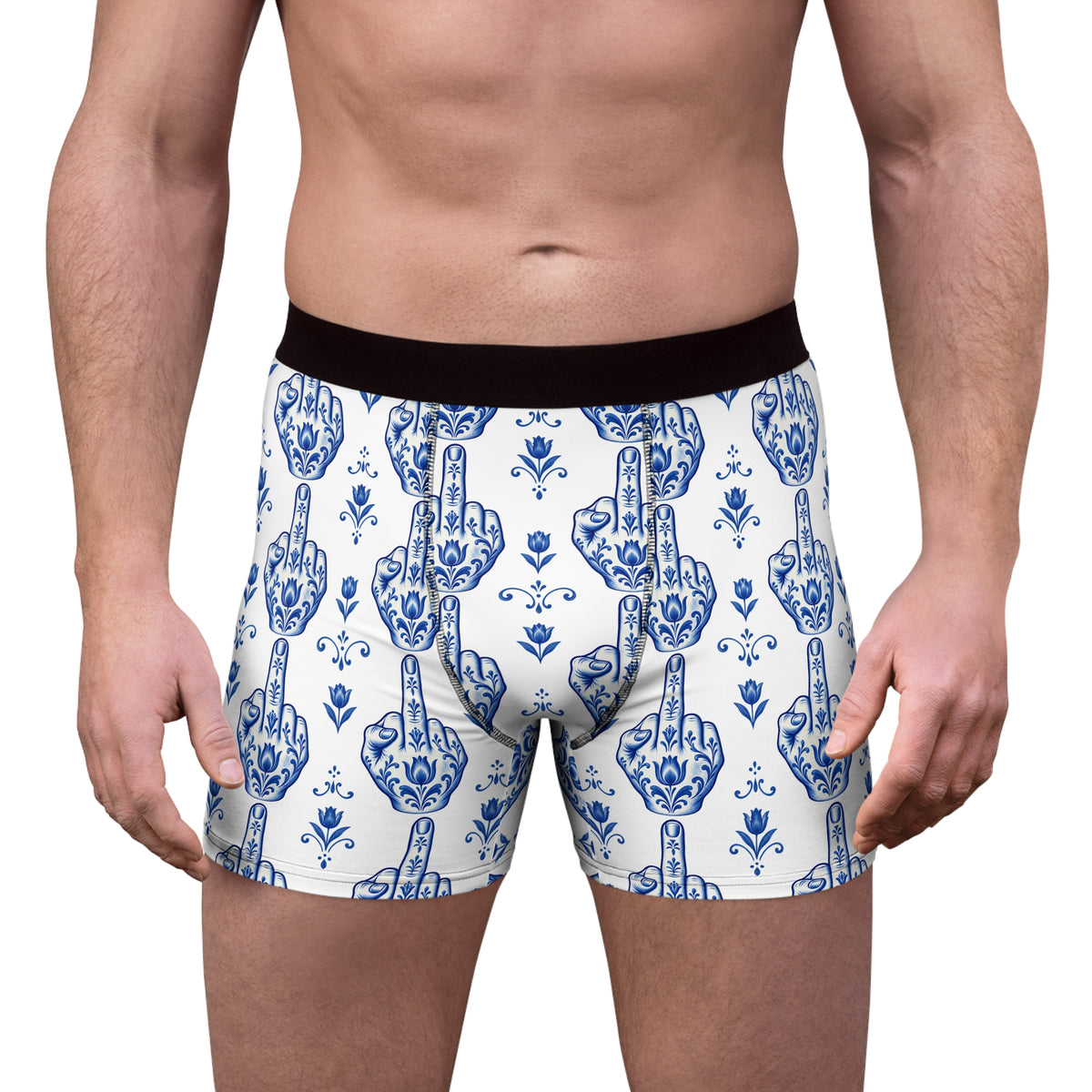 Fine China, Bad Manners — Porcelain-Pattern Boxer Briefs