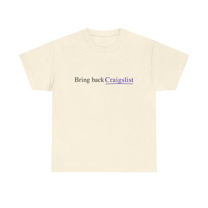 Bring Back Craigslist T‑Shirt — Retro Internet Logo Tee