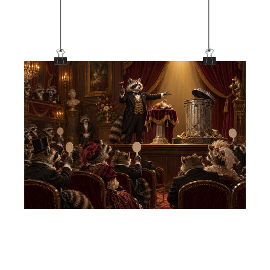 Estate Sale — Raccoon Auction Art Print