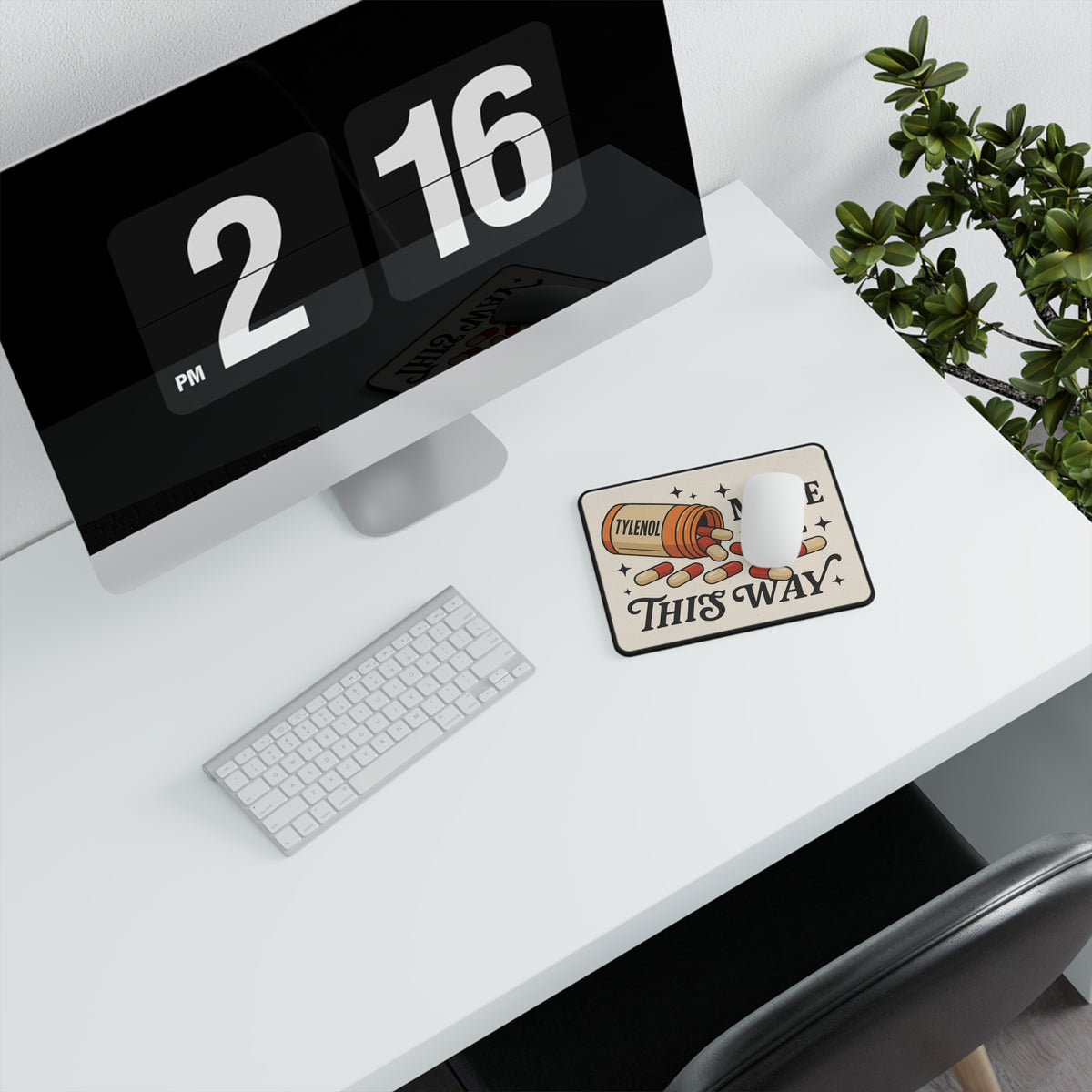 Mouse Pad — "Tylenol Made Me This Way" Vintage Pill Design, Non‑Slip Gaming Desk Mat