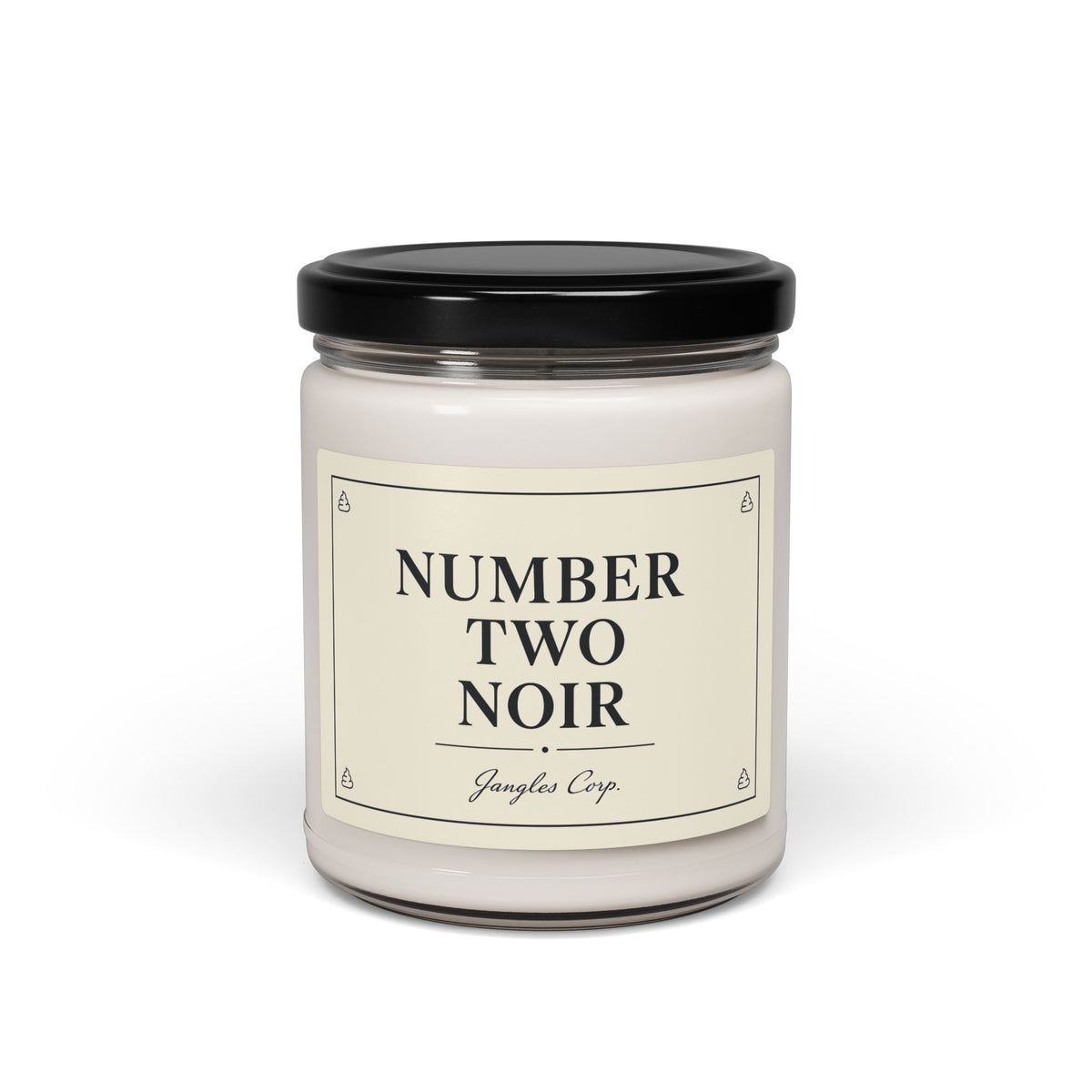 Number Two Noir Scented Soy Candle — 9oz Novelty Bathroom Candle