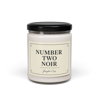 Number Two Noir Scented Soy Candle — 9oz Novelty Bathroom Candle