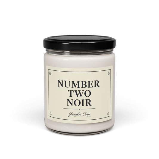 Number Two Noir Scented Soy Candle — 9oz Novelty Bathroom Candle