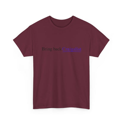Bring Back Craigslist T‑Shirt — Retro Internet Logo Tee