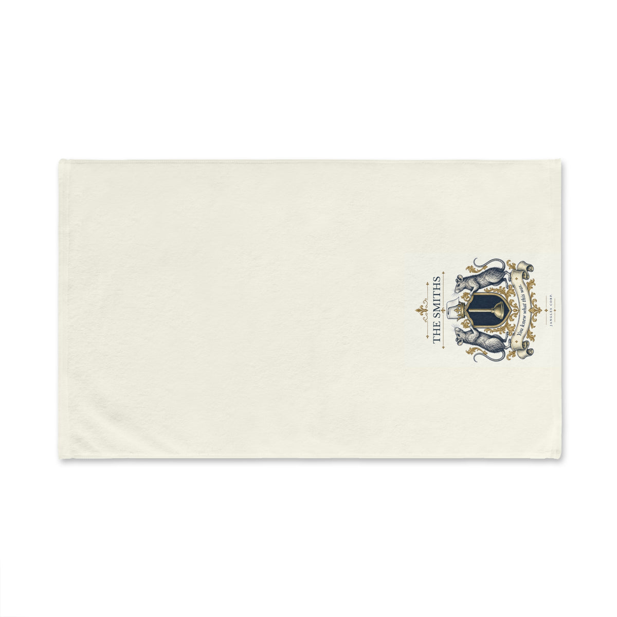 Personalized Heraldic Rats Hand Towel