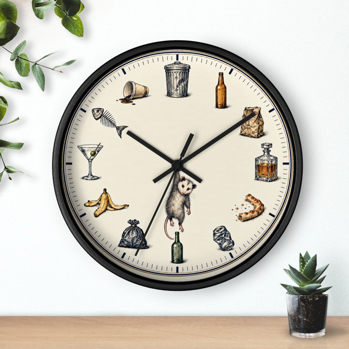 Hanging In There — Possum Wall Clock