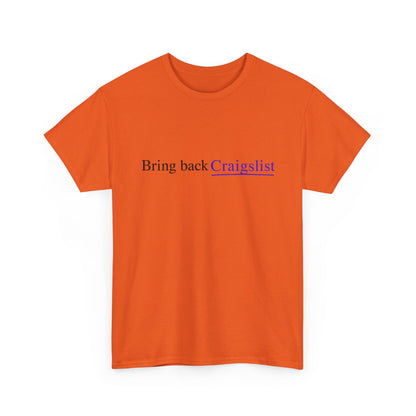 Bring Back Craigslist T‑Shirt — Retro Internet Logo Tee