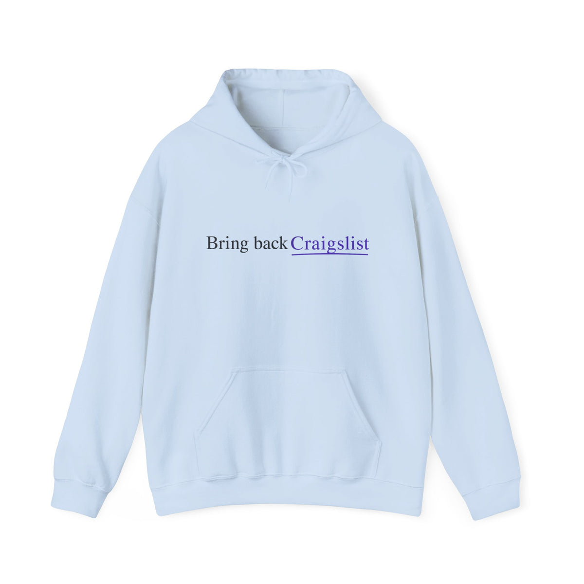 Hoodie - "Bring Back Craigslist" Minimalist Retro Logo Pullover