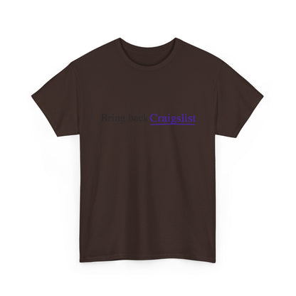 Bring Back Craigslist T‑Shirt — Retro Internet Logo Tee