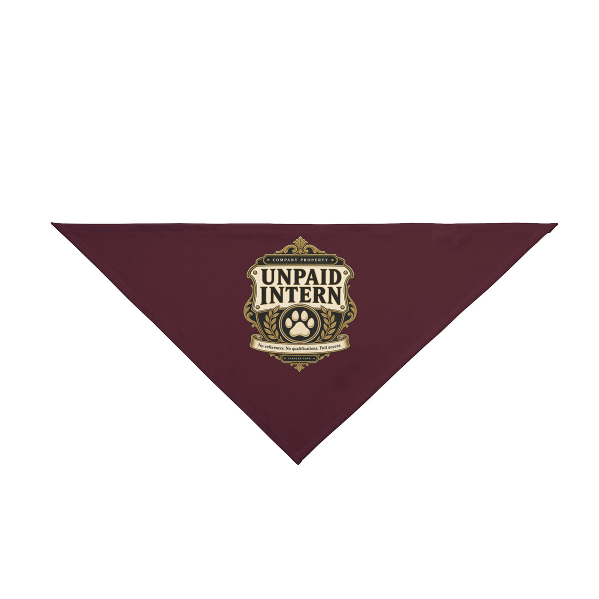 Unpaid Intern — Company Property Pet Bandana